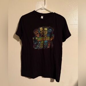 Black Monster Club Graphic Tee For Kids